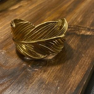 Gold leaf bracelet